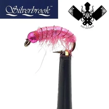 12 x Silverbrook Pink Depth Raider Shrimp Weighted Lure Trout Flies Fly Fishing