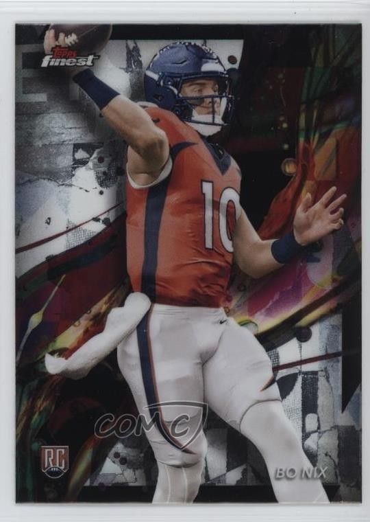 2024 Topps Finest Common Bo Nix #63 Rookie RC