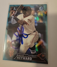 Jacob Heyward Signed 2016 Bowman Refractor Baseball Card SF Giants #BDC-51