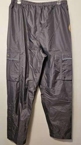 Sterns Dry Wear Rain Cargo Pants Men Size XL RipStop Grey Mesh Lined Snap Legs - Picture 3 of 5