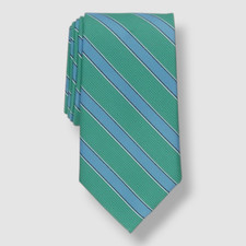 Club Room Mens Green Blue Rush Stripe Pattern Necktie 58X3.25