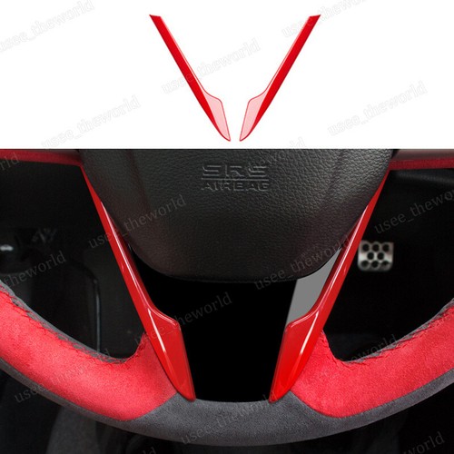 Red Interior Gear Shift Box Strip Cover Trim For Honda Civic 10th Gen 2016-2021 - Picture 14 of 48