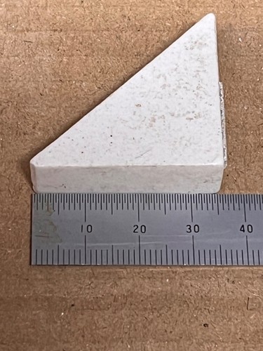 Antique Victorian Maw & Co 1.4” 1.9” White triangle Encaustic Floor Tile Reclaim - Picture 8 of 13