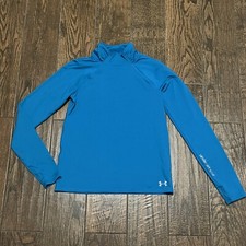 Under Armour Cold Gear Girls Youth Fitted Tourquoise Longsleeve Mock Size. XL
