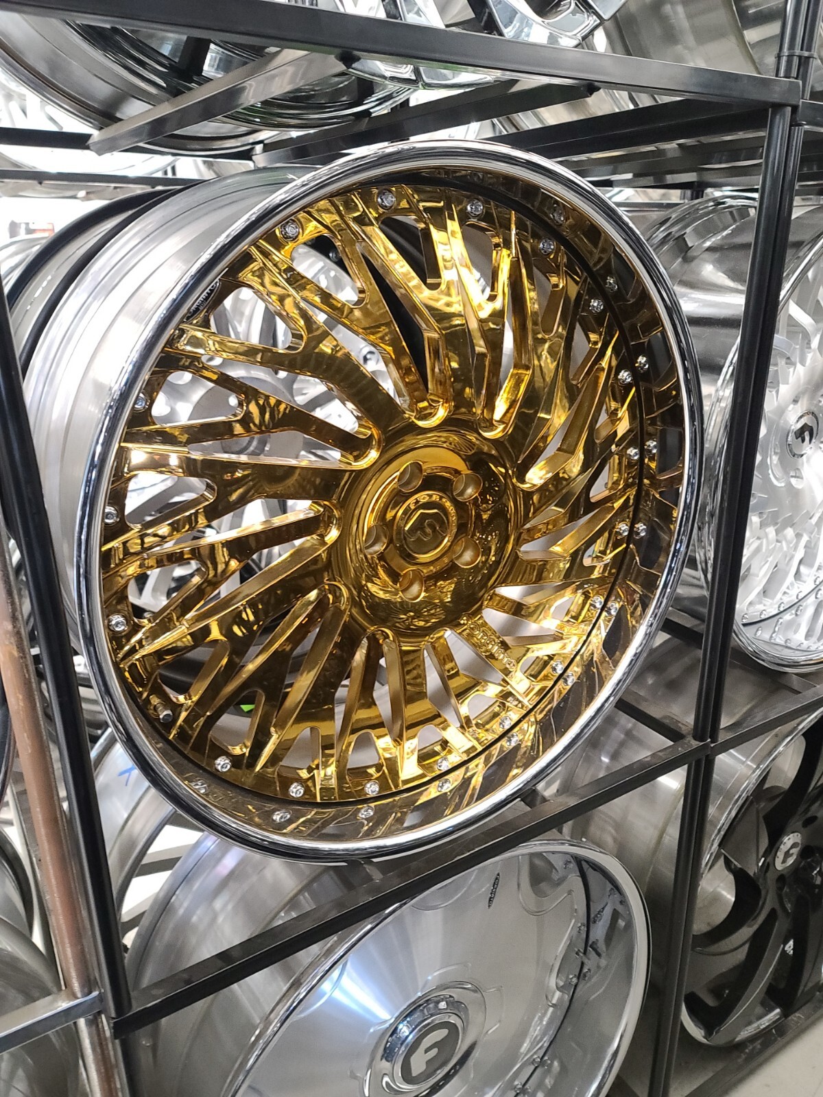 24" FORGIATO BIAFORCA 24K GOLD 5X112 BENZ AUDI BMW ROLLS ROYCE S550 FORGIS