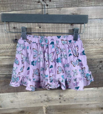 Sonoma Goods For Life Girls Sz 4 Pink Butterfly Skirt Ruffle Dress Shorts Bottom