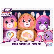 Care Bears Hoodie Friends Collector Set 3 pack  Pegasus, Fox, Unicorn