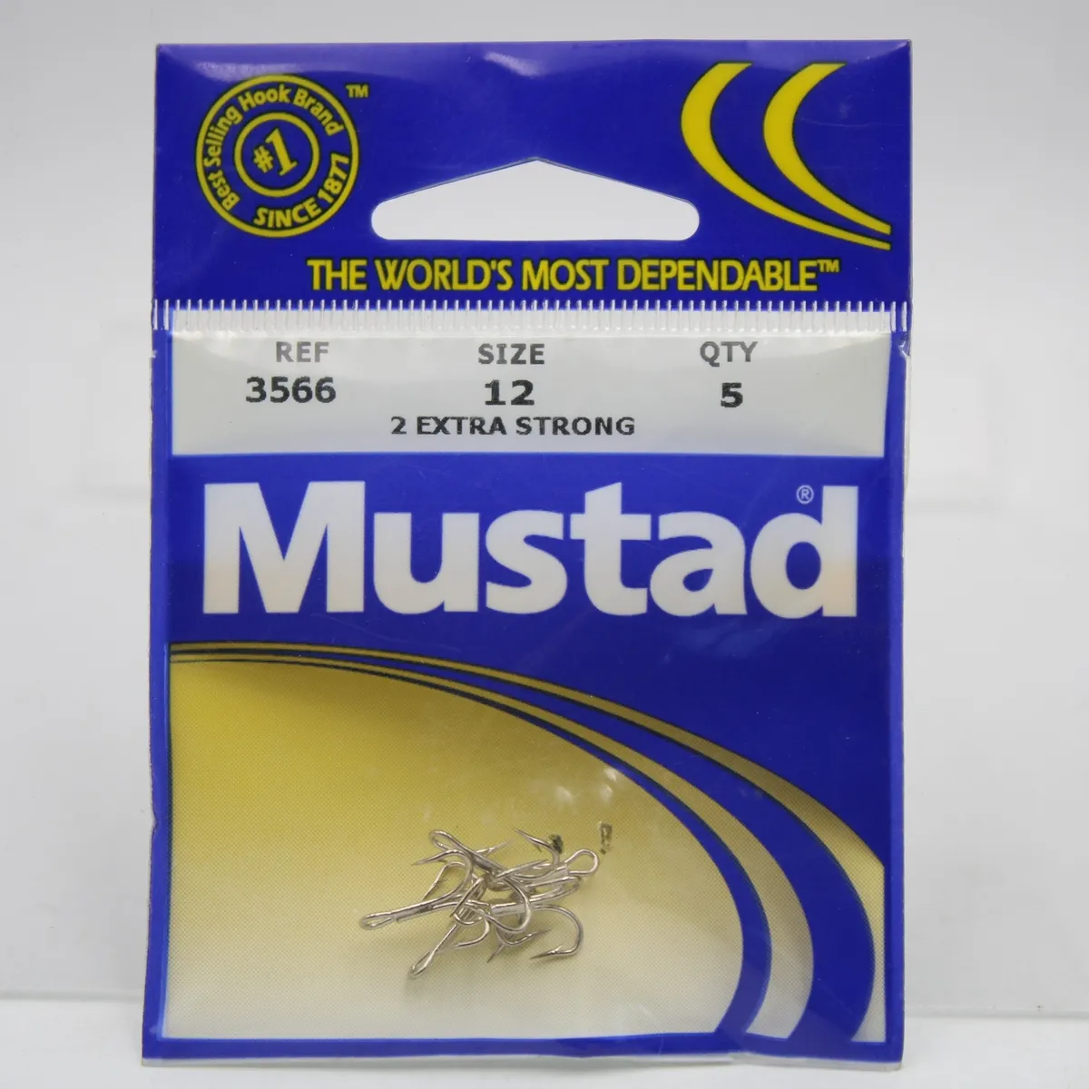 Mustad 3566 Treble Fishing Hooks Size 12 5 Pack 2 Extra Strong