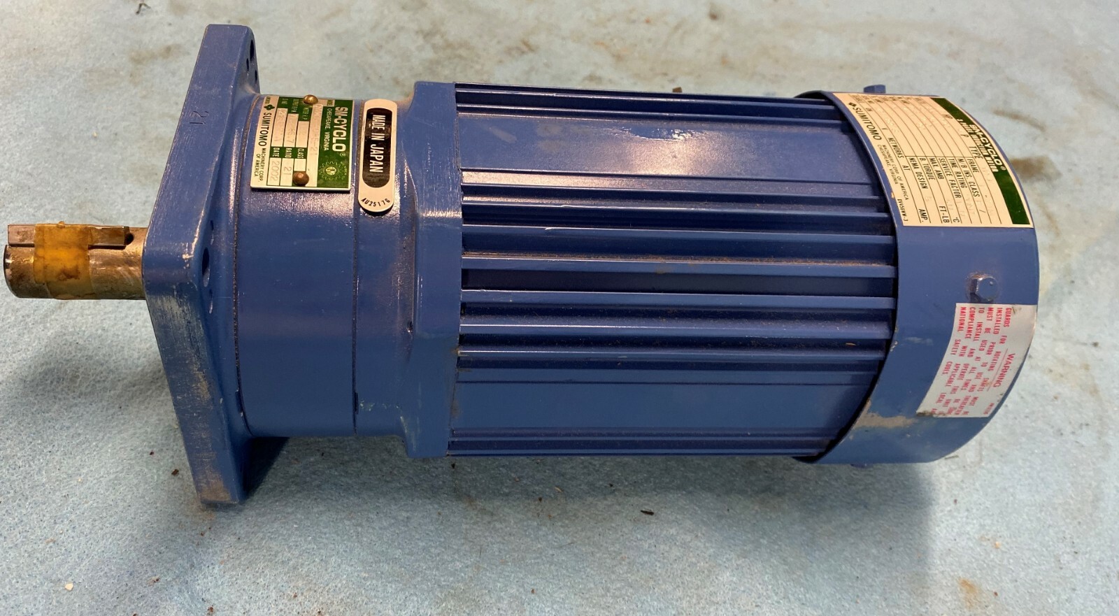 SM CYCLO CNVM05-5085-21 INDUCTION MOTOR 1/2HP, RATIO 21:0, 1410-1730 RPM, 4P