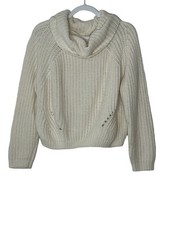 Anthropologie Moon  Madison Sweater Top Women Medium Chunky Crop Knit Oversized