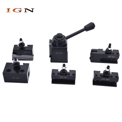 OXA 250-000 6Pcs Wedge Type Quick Change Tool Post Holder For Lathe Up to 8''