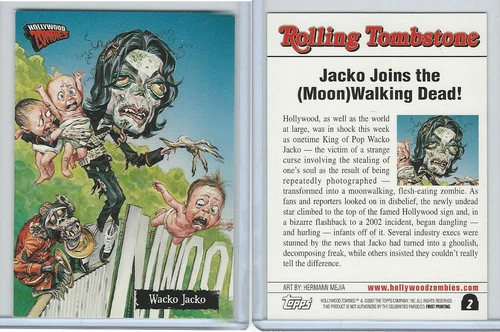 2007 Topps, Hollywood Zombies, #2 Michael Jackson, Wacko Jacko