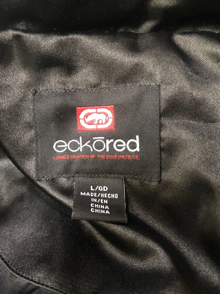 Abrigo EckoRed negro TALLA GRANDE Mujer Chaqueta Estilo Puffer Foto 3 de 4