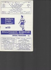 PROGRAMME - HILLINGDON BOROUGH v ASHFORD TOWN - 17 OCTOBER 1964