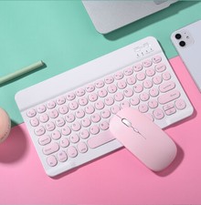 Wireless Bluetooth keyboard mouse Portable Retro Circular button for PC ipad Mac