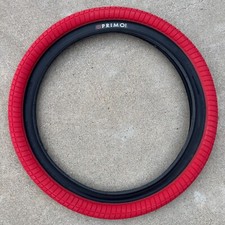 Primo Bmx Bike V-monster Bicycle Tire Red 20 X 2.40 Stranger Bsd Odyssey Cult