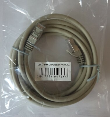 3m Patchkabel Cat 7 PIMF Halogenfree grau - Netzwerkkabel Lankabel Ethernet LAN