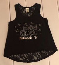 Releve Dance Tank Girls Black Size 6X