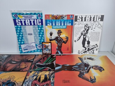 Static Collector's edition Issue 1 Four Panel Poster Cover Poster Trading Card