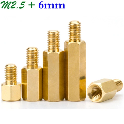 M2.5 Brass Male Female Hex Column Standoff Support Spacer Pillar for PCB Board