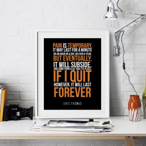 Eric Thomas Inspirational Wall Art Print Motivational Quote Poster Decor Gift - Picture 1 of 4