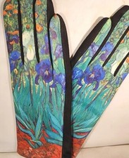 Women  s Van Gogh Irises Print Touch Screen Fall Winter Gloves Reproduction