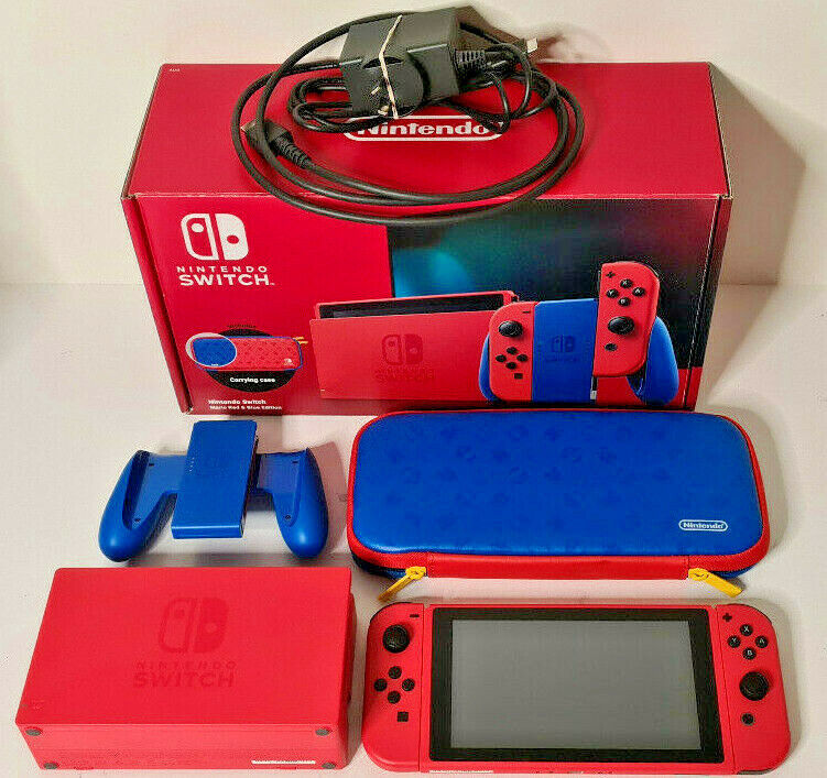 NINTENDO SWITCH MARIO LIMITED EDITION RED & BLUE VIDEO GAME NINTENDO SWITCH MARIO LIMITED EDITION RED & BLUE VIDEO GAME