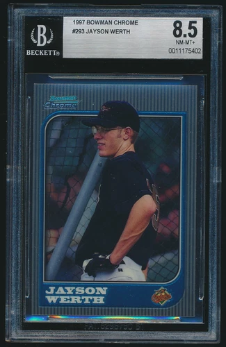 1997 Bowman Chrome rookie #293 Jayson Werth rc BGS 8.5