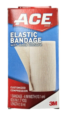 ACE Bandage  w/ Hook Closure ( No Clips Needed )  4'' Beige