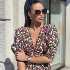 zara floral mini dress