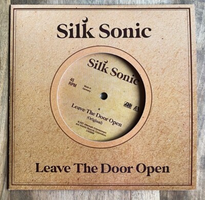 SILK SONIC ''LEAVE THE DOOR OPEN''  *** LIMITED EDITION TRANSPARENT 7'' SINGLE ***