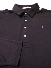 CRIQUET Men's POLO Style PIMA Cotton/Polyester 2XL XXL Gray Long Sleeve Shirt