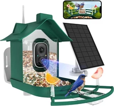 Bird Feeder with Camera, Cellular Smart Birdfeeder Cam, Built-In 4G LTE Sim Card