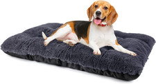 Dog Bed Crate Pad, Deluxe Plush Washable Dog Beds Fulffy Soft Kennel Pad Anti-Sl