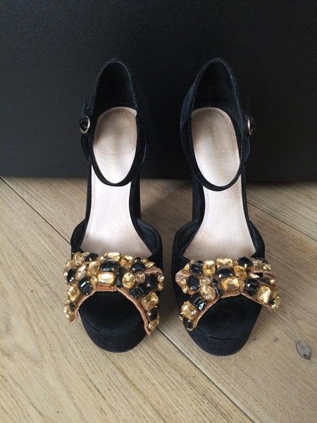 Women Kurt Geiger Heels Black Velvet 38