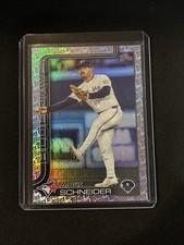🔥Davis Schneider 2025 Topps Series 1 #342 Topps Foil Pattern Blue Jays