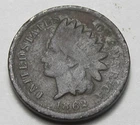 1862 INDIAN HEAD CENT,TOUGHER COIN!!!!(A8)