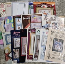Cross Stitch and Needlework Books Lot Vintage...