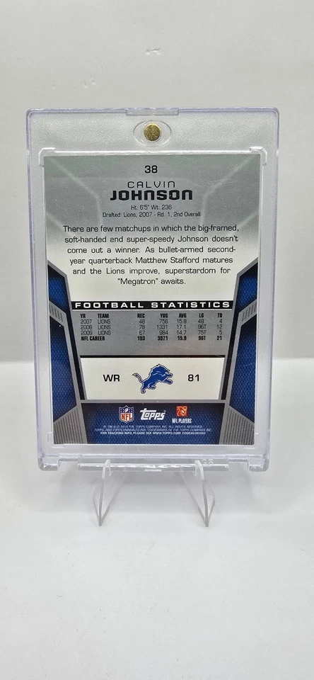 Calvin Johnson 2010 Topps Unrivaled Copper /99 #38 Detroit Lions Megatron - Image 2 of 2