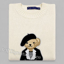 POLO RALPH LAUREN Polo Bear Cotton Sweater Women Medium NWT