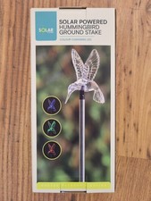 New Charming Garden Solar Powered humming bird Stake  Colour Changing Led Light