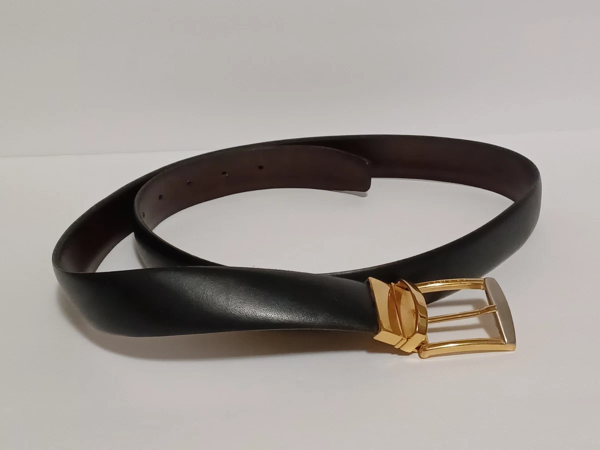 Pierre Cardin Authentic Vintage Solid Black Calfskin Leather Belt 38 / 95 Spain Pierre Cardin Leather Black Belts for Men for sale | eBay main image 2