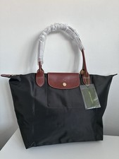 Longchamp new Tote  shoulder Bag Black Large shopper uni school work woman