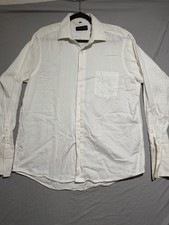 Donald J Trump Signature Collection LS White Button Up Shirt, 17, 34/35 #736