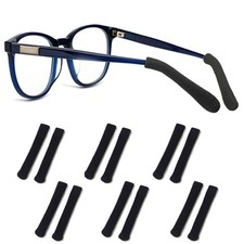 Yauende Soft Knitting Cotton Glasses Ear Cushion, Eyeglasses Temple Black