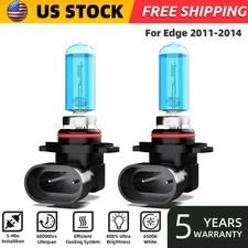 For Ford Edge 2011-2014 9012 Halogen Headlight Bulbs High/Low Beam Bright 6000K
