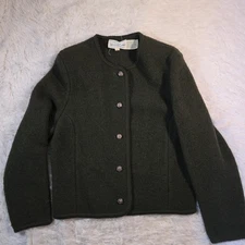 Vintage the eagle's eye Jacket Womens Boiled Wool Gorgeous Button Cardigan Sz 8