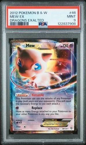 2012 POKEMON BLACK & WHITE DRAGONS EXALTED #46 MEW EX PSA 9