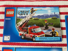 Lego City 60003#1+60004#1 #5 Fire Station Rescue Truck Instruction Manuals Only