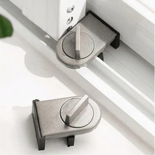 No-Drill Sliding Door Lock, Child Safety Tan, Anti-Fall Limiter, Anti-Theft